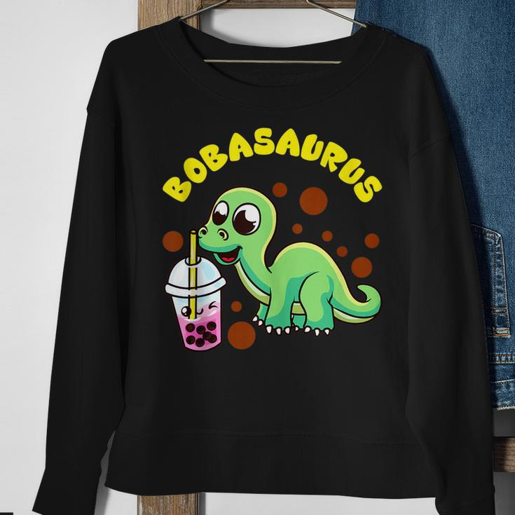 Bobasaurus | Cute Bubble Tea Boba Dinosaur Milk Lover Gift Dinosaur Funny Gifts Sweatshirt Gifts for Old Women