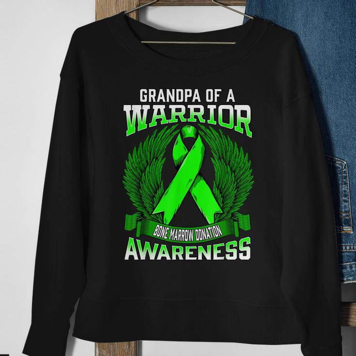 Bone Marrow Donation Awareness Grandpa Support Ribbon Sweatshirt Gifts for Old Women