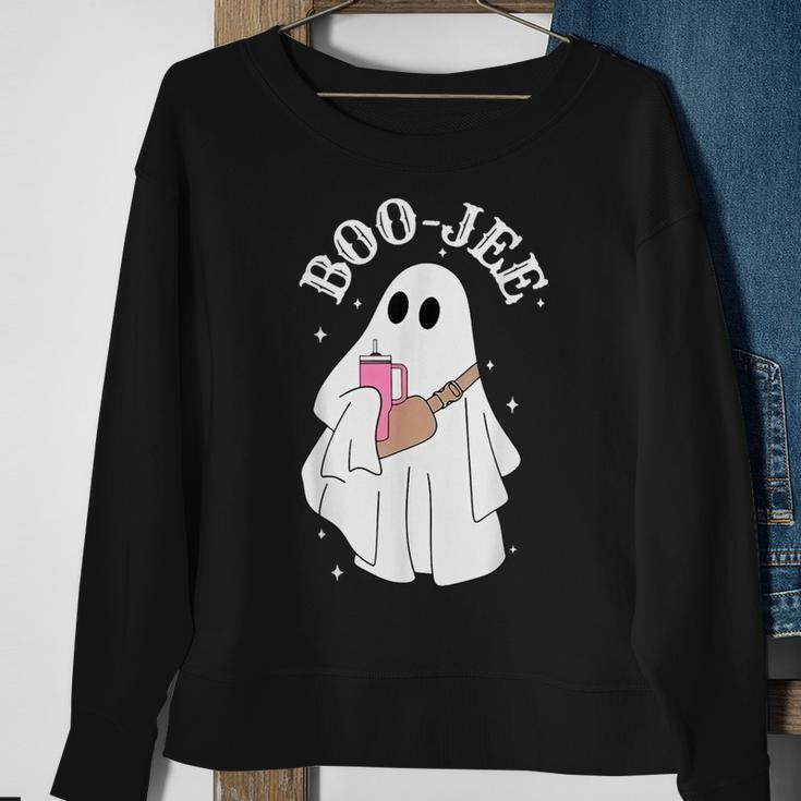 Boo-Jee Spooky Season Cute Ghost Halloween Costume Boujee Sweatshirt Gifts for Old Women