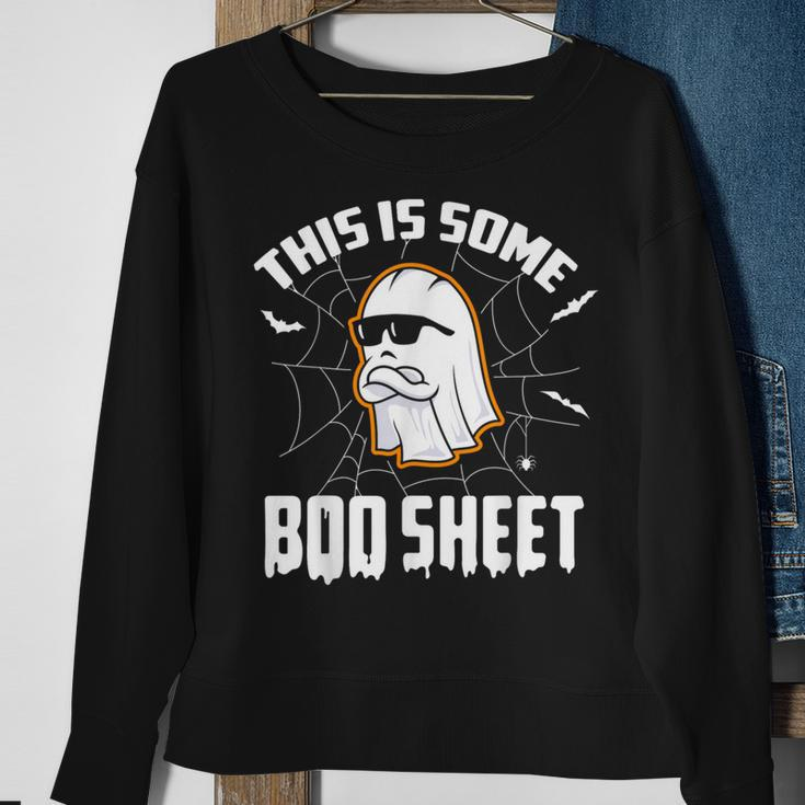 This Is Some Boo Sheet Halloween Ghost Costume Sweatshirt Gifts for Old Women