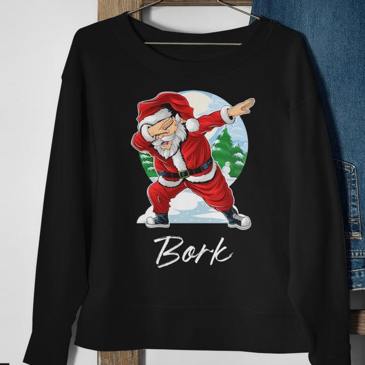 Bork Name Gift Santa Bork Sweatshirt Gifts for Old Women
