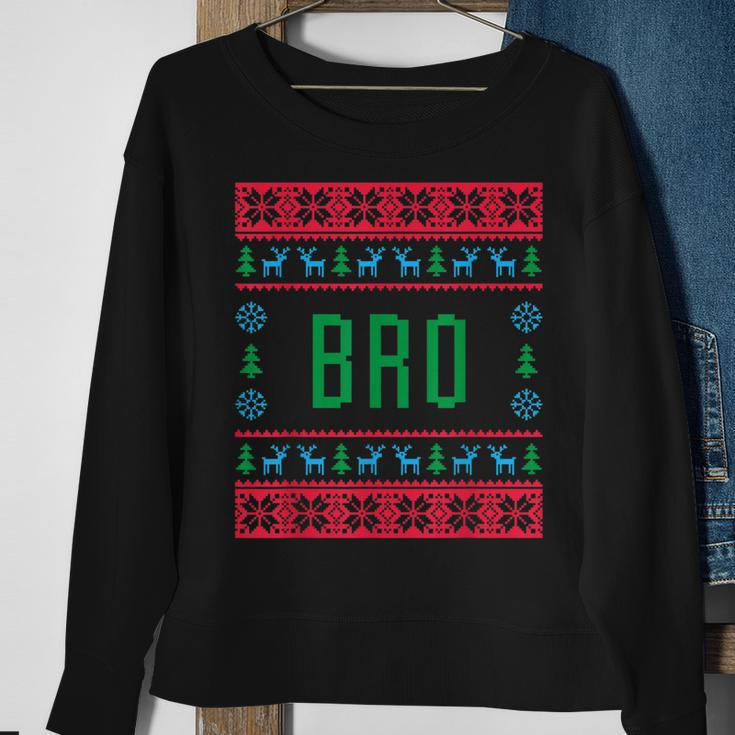 Bro Ugly Christmas Sweater Pjs Matching Family Pajamas Sweatshirt Gifts for Old Women