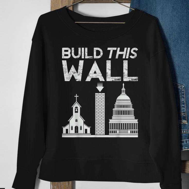 Build This Wall Separation Of Church And State Usa Sweatshirt Gifts for Old Women