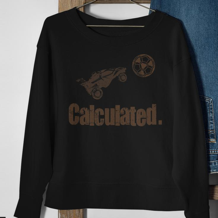 Calculated Vintage Retro Rocket Soccer Rc Car League Soccer Funny Gifts Sweatshirt Gifts for Old Women