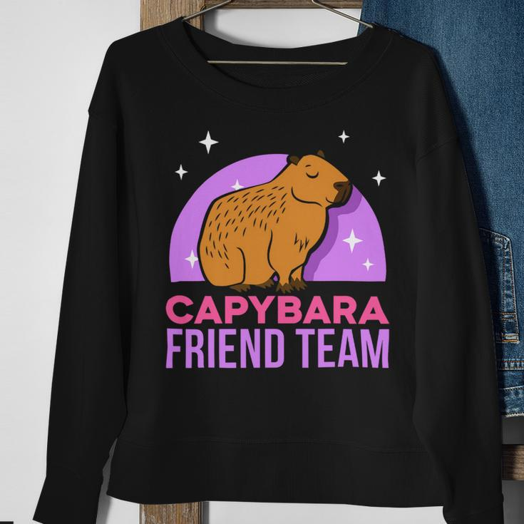 Capybara Friend Team Lover Animal Capybaras Rodent Sweatshirt Gifts for Old Women