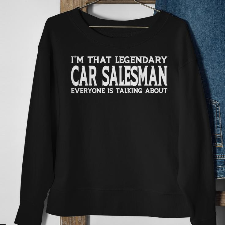 Car Salesman Job Title Employee Funny Worker Car Salesman Sweatshirt Gifts for Old Women