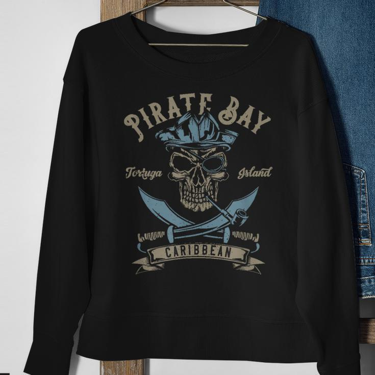 Caribbean Islands Pirate Skull Sweatshirt Gifts for Old Women