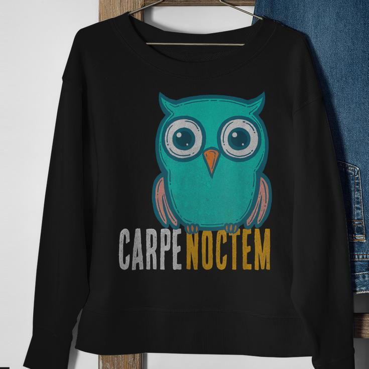 Carpe Seize One's Day Nope The Night Classical Latin Sweatshirt Gifts for Old Women