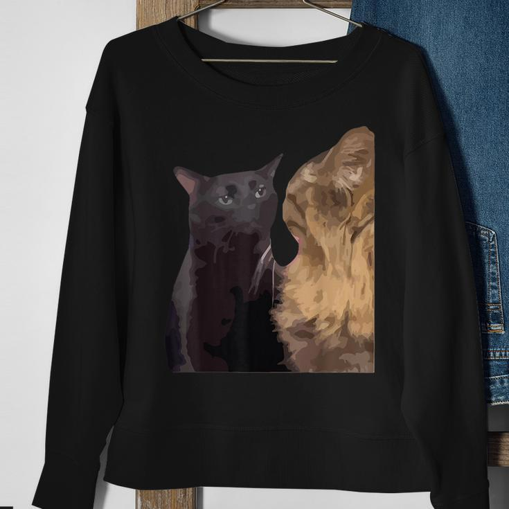 Cat Zoning Out Meme Popular Internet Meme Sweatshirt Gifts for Old Women
