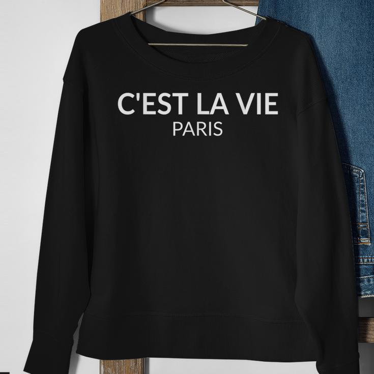 C'est La Vie Paris France Lover French Saying Sweatshirt Gifts for Old Women