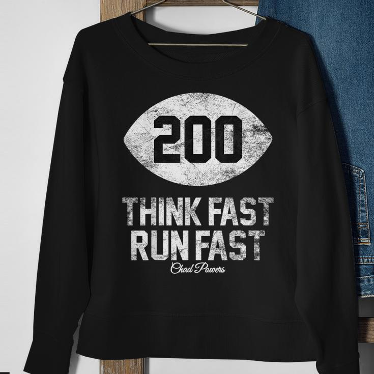 Chad Powers Think Fast Run Fast Football Lover Vintage Sweatshirt Gifts for Old Women