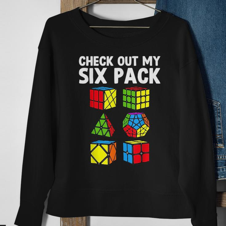Check Out My Six Pack Puzzle Cube Funny Speed Cubing Sweatshirt Gifts for Old Women