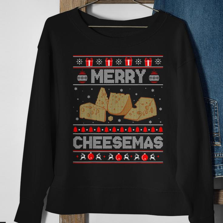 Cheese Tasting Christmas Merry Cheesemas Ugly Sweater Sweatshirt Gifts for Old Women