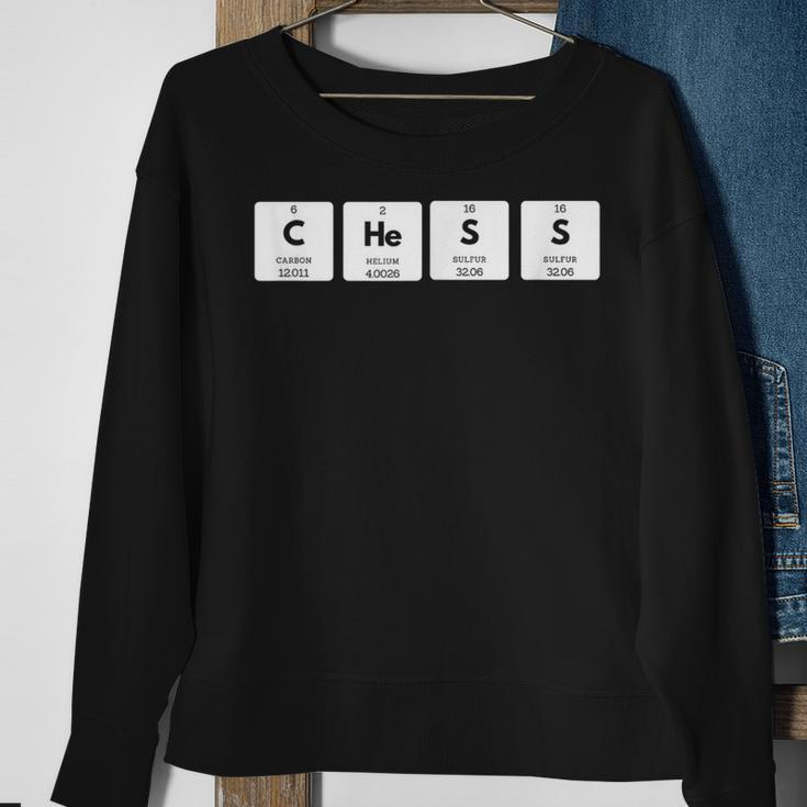 Chess Pieces Periodic Table Elements Chess Coach Sweatshirt Gifts for Old Women