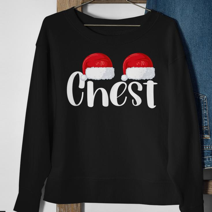 Chest Nuts Christmas Matching Couple Chestnuts Santa Hat Sweatshirt Gifts for Old Women
