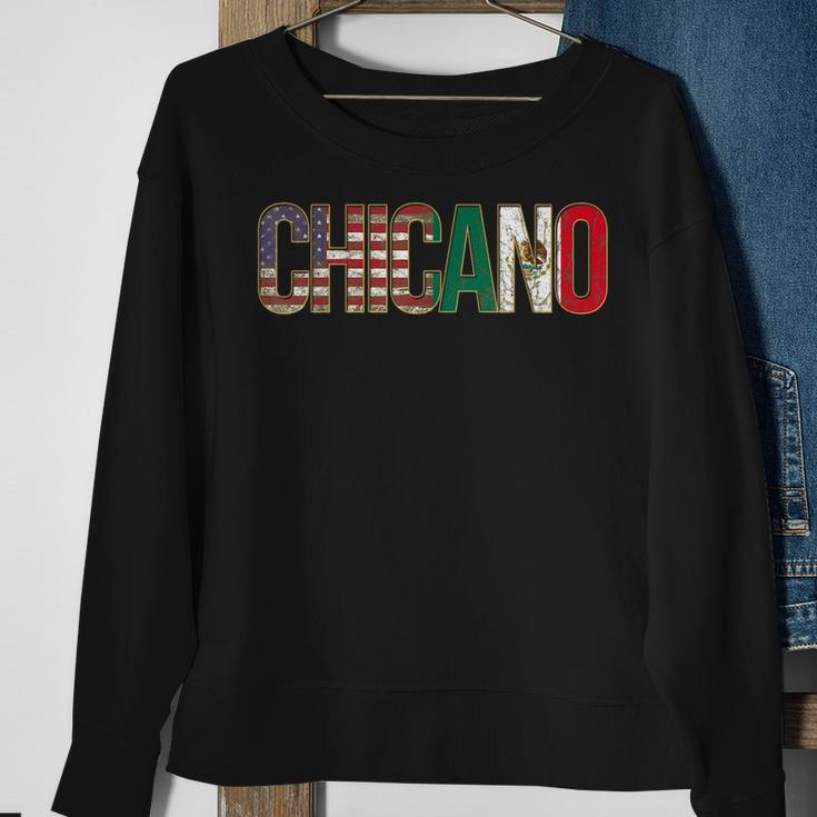 Chicano American Mexican Patriotic Chicano Sweatshirt Gifts for Old Women
