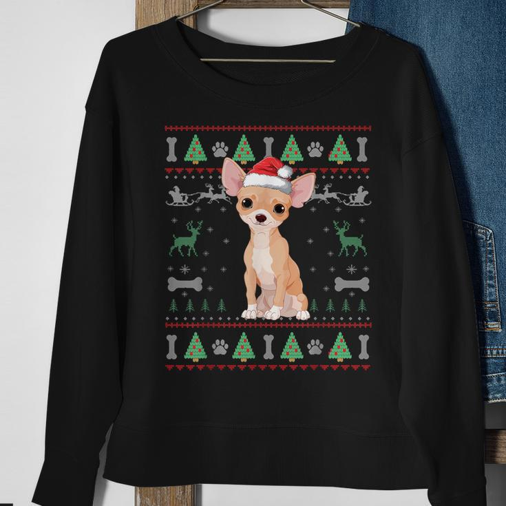 Chihuahua Ugly Christmas Sweater Santa Dog Lover Sweatshirt Gifts for Old Women