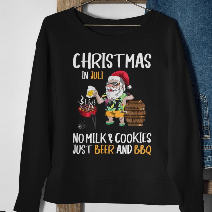 Christmas In July Santa Claus Goes On Holiday Barbecue Party Sweatshirt Gifts for Old Women