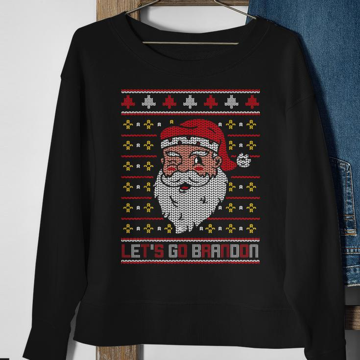 Christmas Let's Go Brandon Santa Claus Ugly Sweater Sweatshirt Gifts for Old Women