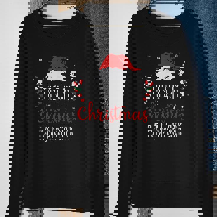 This Is My Christmas Pajama Christmas Sweatshirt Gifts for Old Women