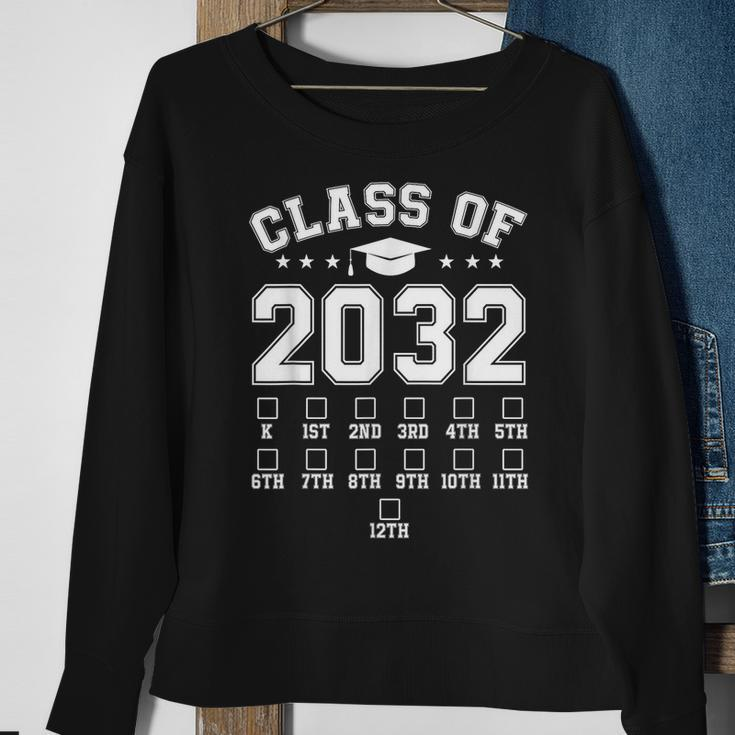 Class Of 2032 Handprint Pre K 12Th Grade Grow With Me Sweatshirt Gifts for Old Women