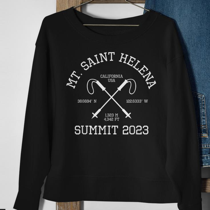 Climbed Mount Saint Helena Summit 2023 California Usa Hike Sweatshirt Gifts for Old Women