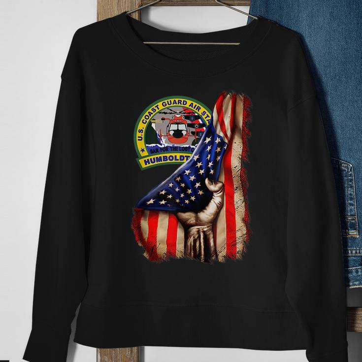 Coast Guard Air Station Humboldt Bay American Flag Sweatshirt Gifts for Old Women