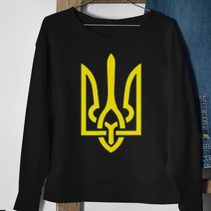 Coat Of Arms Of Ukraine Tryzub Trident Symbol Zelensky Green Ukraine Funny Gifts Sweatshirt Gifts for Old Women
