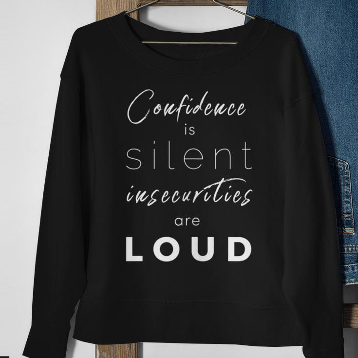 Confidence Insecurities Deep Quote Sweatshirt Gifts for Old Women