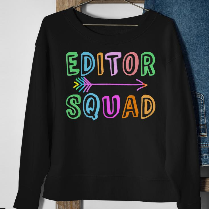 Content Editing Staff Team Yearbook Crew Author Editor Squad Sweatshirt Gifts for Old Women