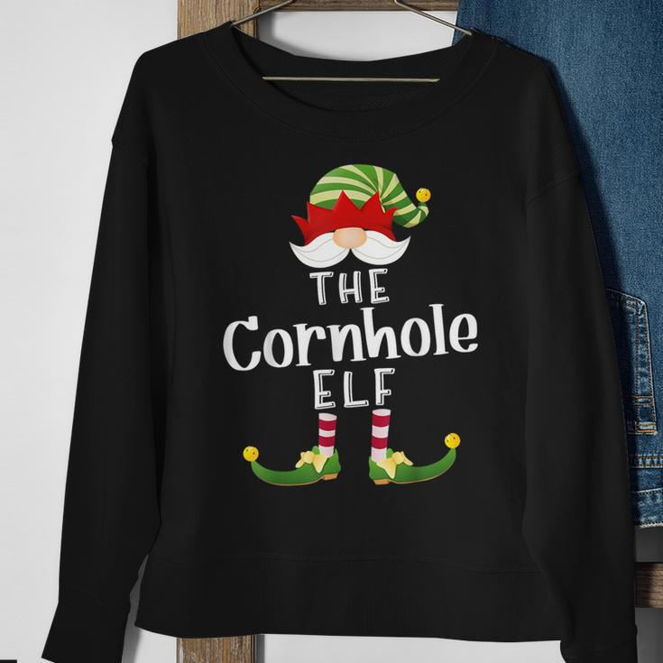 Cornhole Elf Group Christmas Pajama Party Sweatshirt Gifts for Old Women