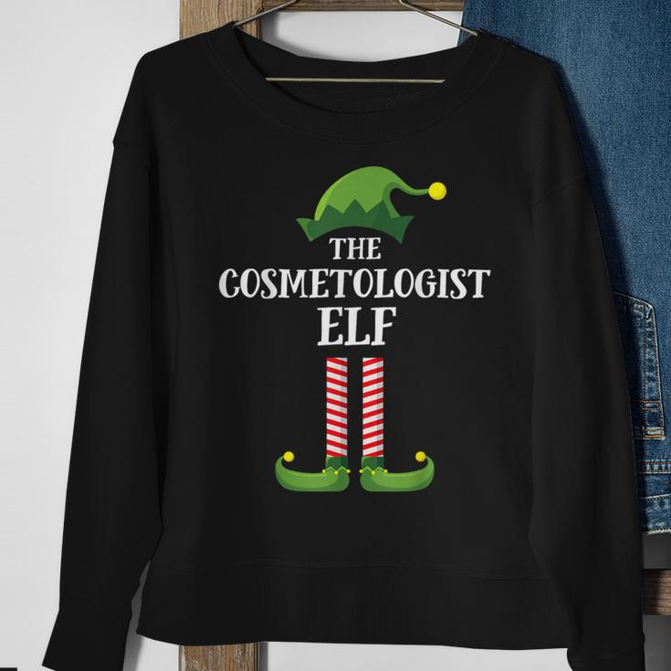 Cosmetologist Elf Matching Family Group Christmas Party Elf Sweatshirt Gifts for Old Women