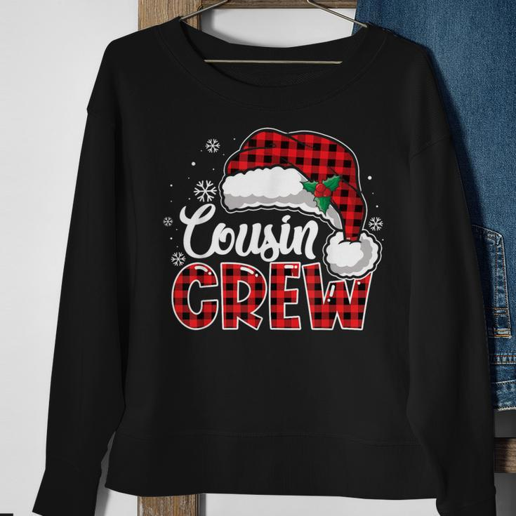 Cousin Crew Buffalo Plaid Christmas Family Xmas Pajama Santa Sweatshirt Gifts for Old Women