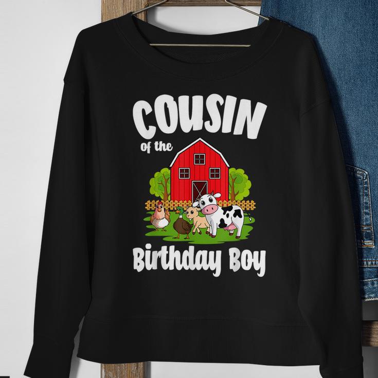 Cousin Of The Birthday Boy Farm Animal Bday Party Sweatshirt Gifts for Old Women