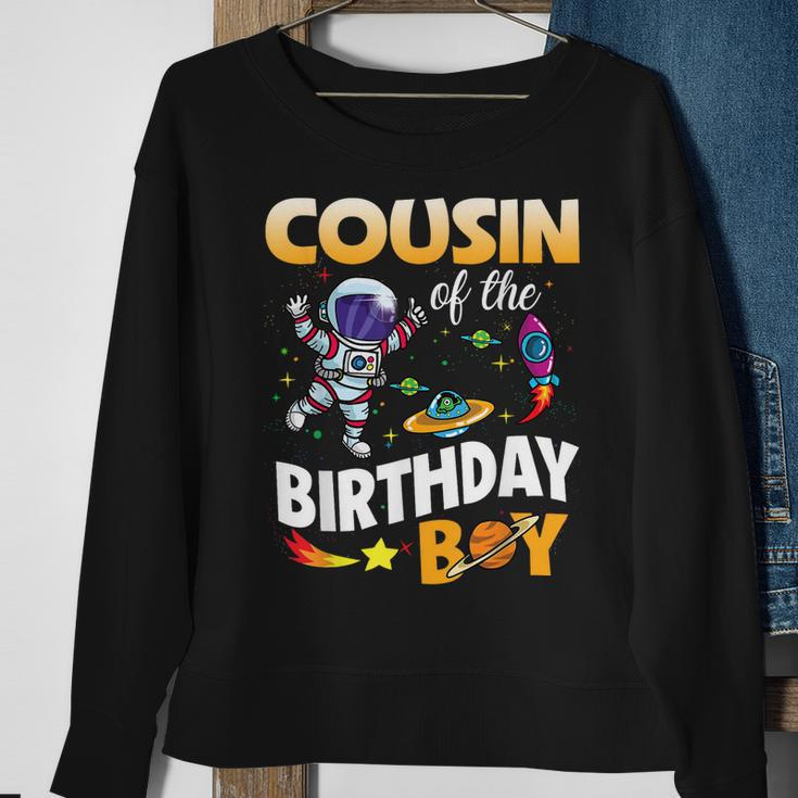 Cousin Of The Birthday Boy Space Astronaut Birthday Family Sweatshirt Gifts for Old Women
