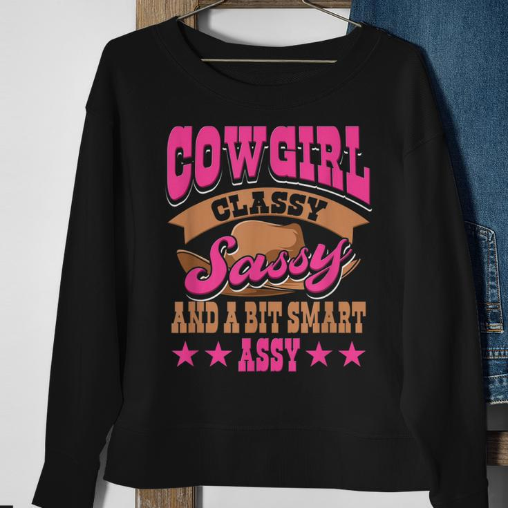 Cowgirl Classy Sassy And A Bit Smart Assy Country Western Sweatshirt Gifts for Old Women