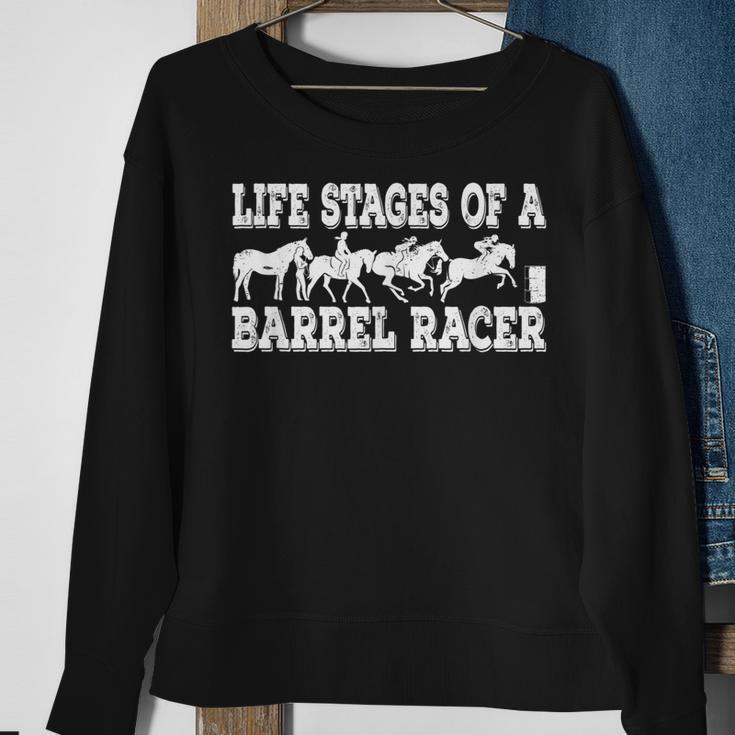 Cowgirl Life Stages Of A Barrel Racer Barrel Racing Sweatshirt Gifts for Old Women