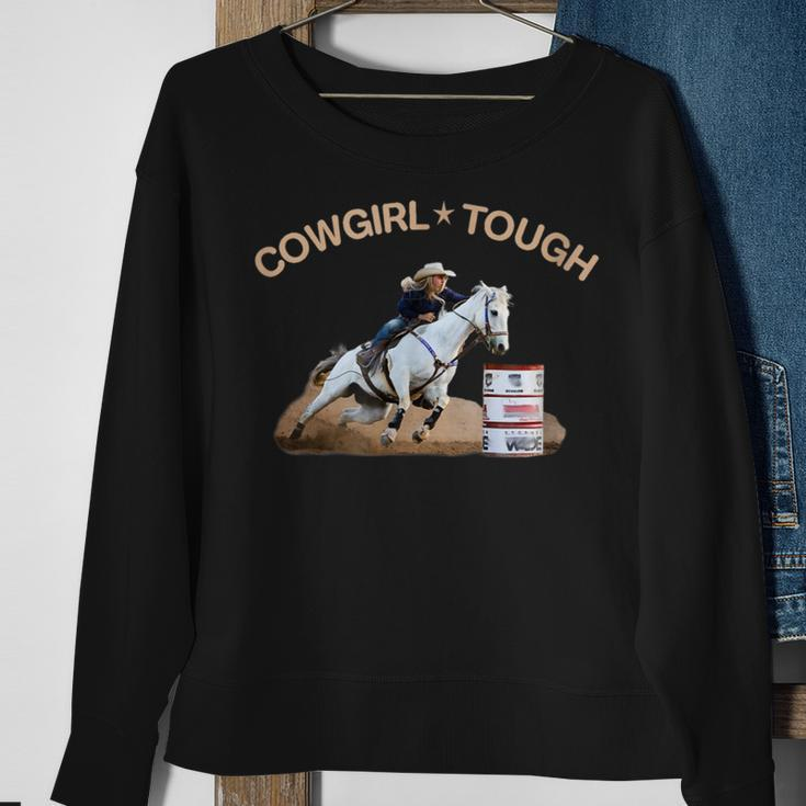 Cowgirl Tough Western Horse Rider Rodeo Sweatshirt Gifts for Old Women