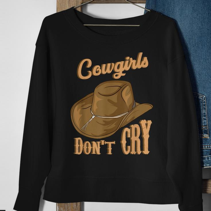 Cowgirls Dont Cry Funny Country Western Rodeo Girl Cowgirl Sweatshirt Gifts for Old Women