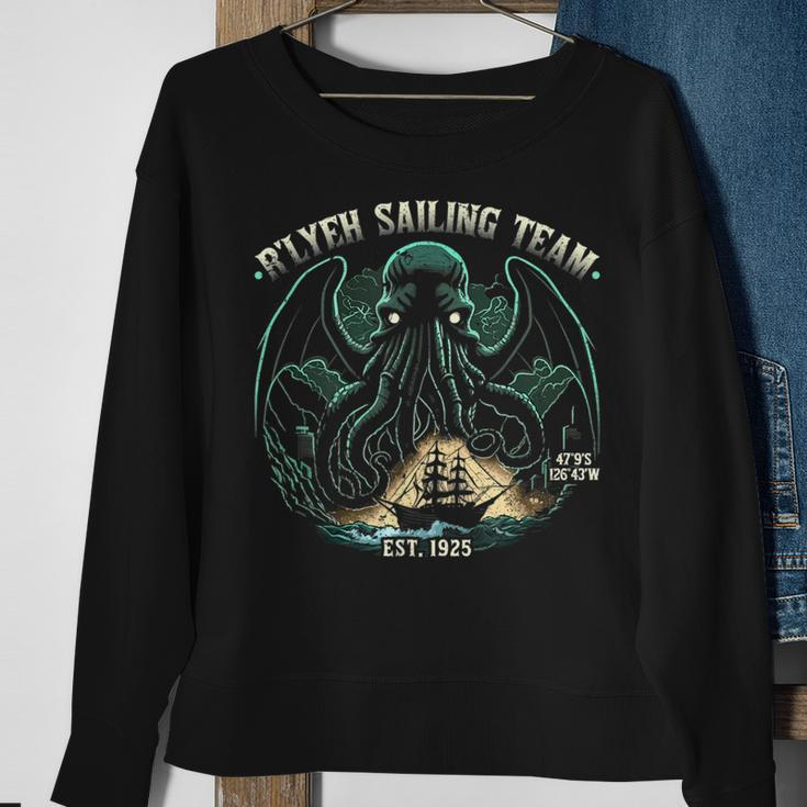 Cthulhu R'lyeh Sailing Team Cosmic Horror Cthulhu Sailing Sweatshirt Gifts for Old Women