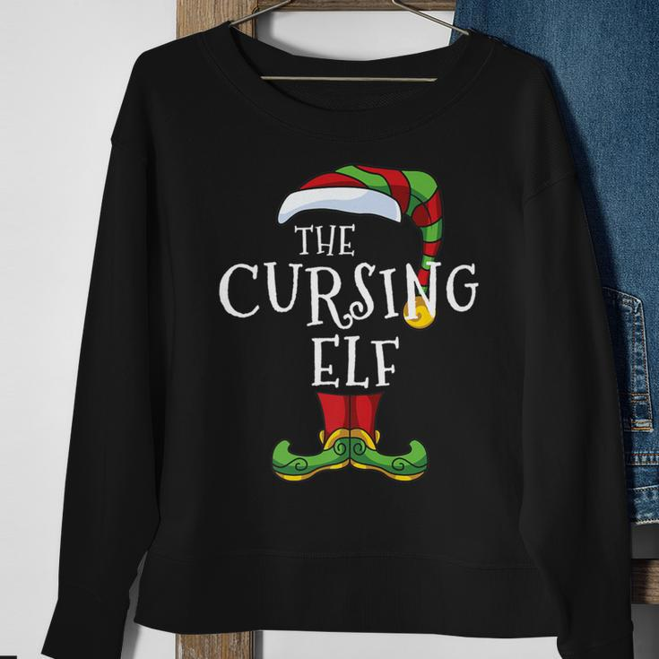 Cursing Elf Family Matching Christmas Group Rude Sweatshirt Gifts for Old Women