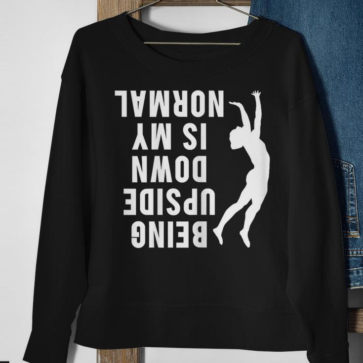 Cute Gymnast Sport Quotes Upside Down Handstand Sweatshirt Gifts for Old Women