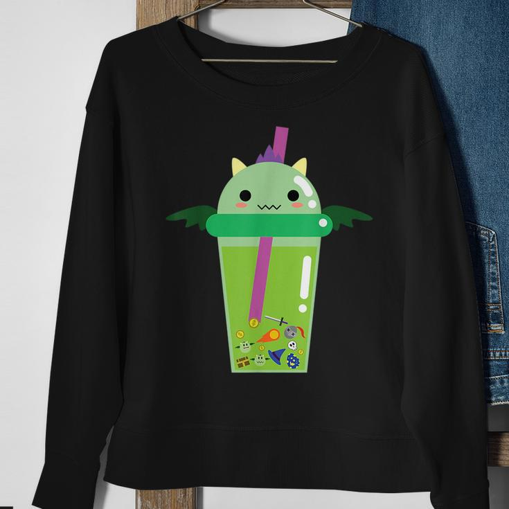 Cute Kawaii Bubble Tea Boba Milk Tea Dragon Lover Gift Sweatshirt Gifts for Old Women