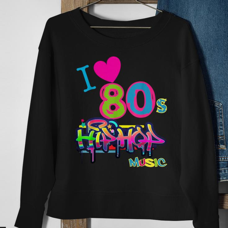 Cute Love 80S Hip Hop Music Dance Party Outfit Sweatshirt Gifts for Old Women