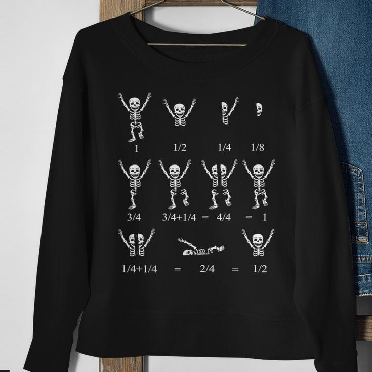 Cute Math Teacher Equation Skeleton Math Students Halloween Sweatshirt Gifts for Old Women