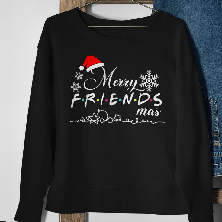 Cute Merry Friendsmas Christmas Friends Matching Xmas Party Sweatshirt Gifts for Old Women
