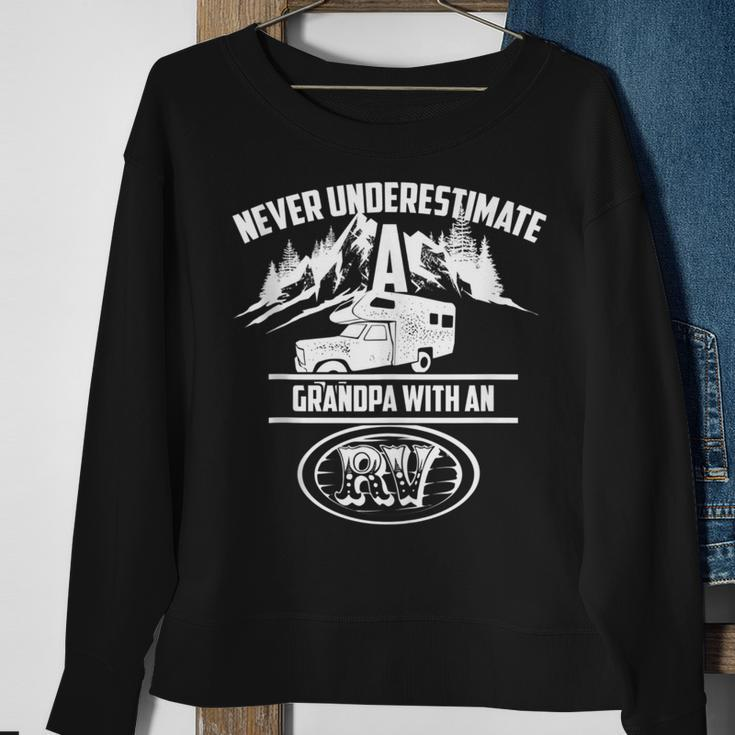 Cute Never Underestimate A Grandpa With An Rv Sweatshirt Gifts for Old Women
