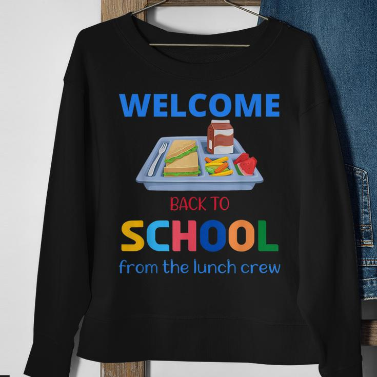 Cute Welcome Back To School From The Lunch Crew Lunch Lady Sweatshirt Gifts for Old Women
