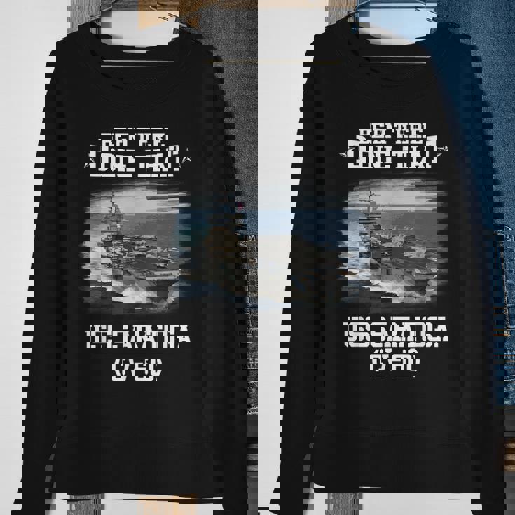 Cv60 Uss Saratoga Navy Ships Sweatshirt Gifts for Old Women