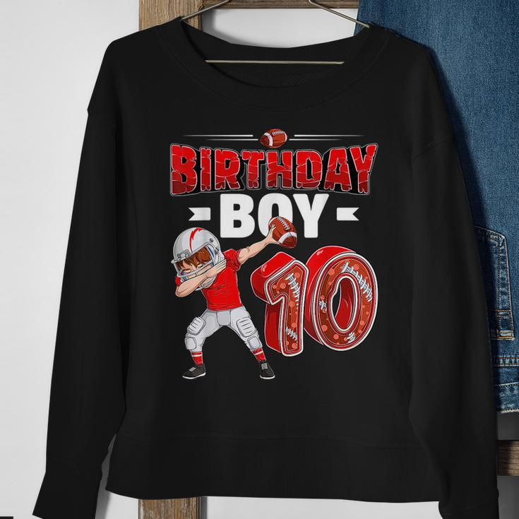 Dabbing Boy 10 Year Old American Football 10Th Birthday Sweatshirt Gifts for Old Women
